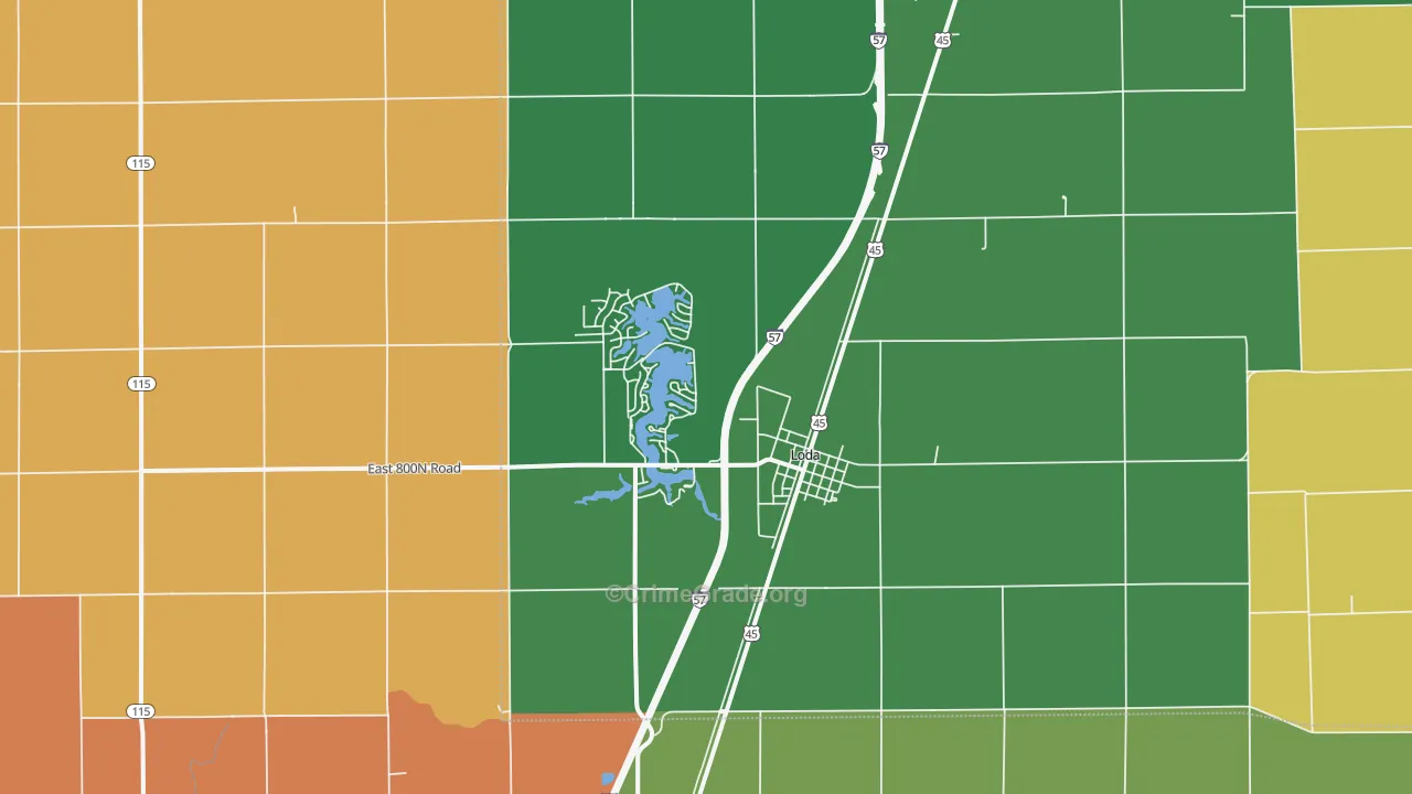 60948, IL Map of Vehicle Theft Rates