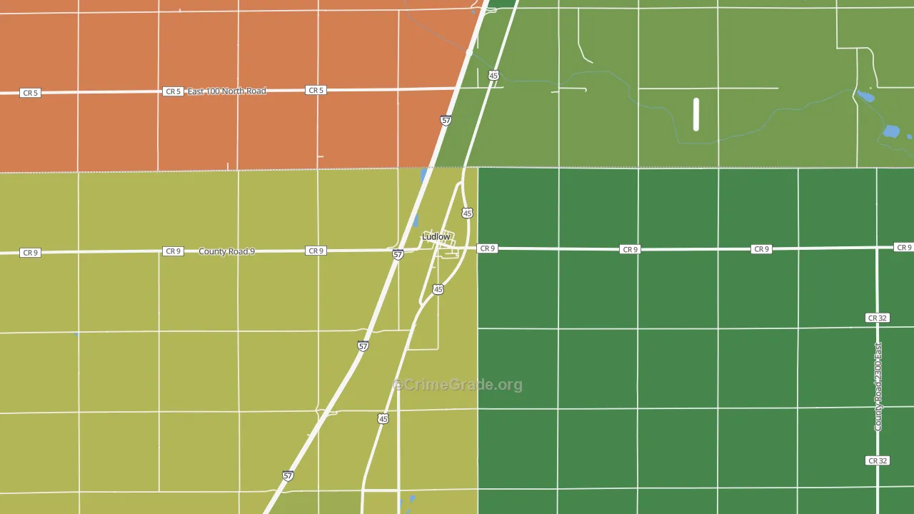 60949, IL Map of Vehicle Theft Rates
