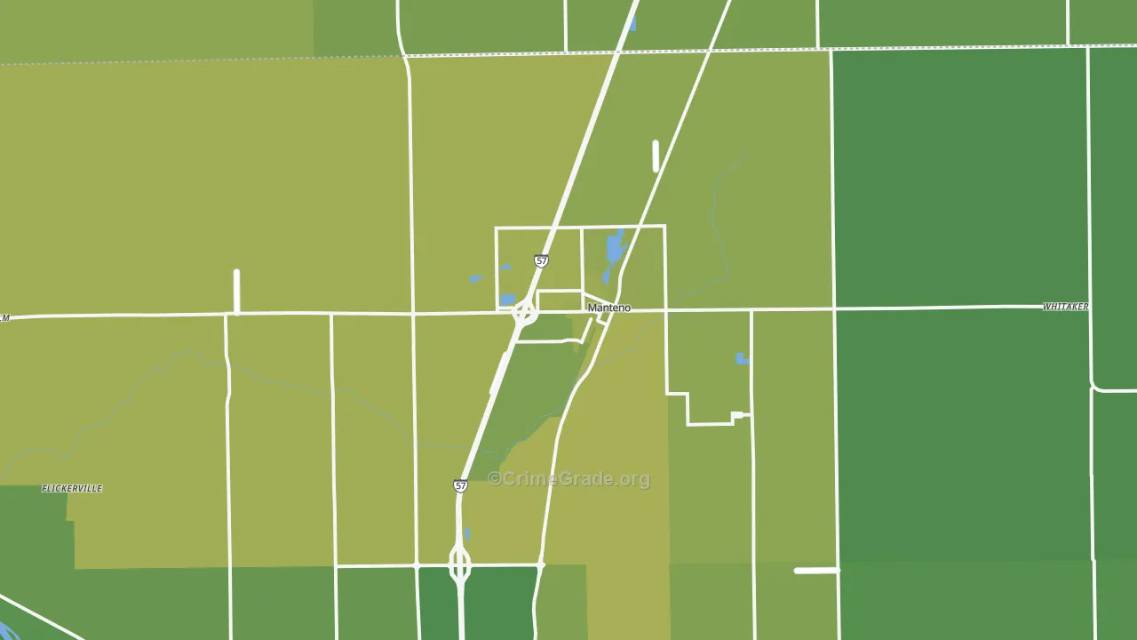 60950, IL Map of Vehicle Theft Rates