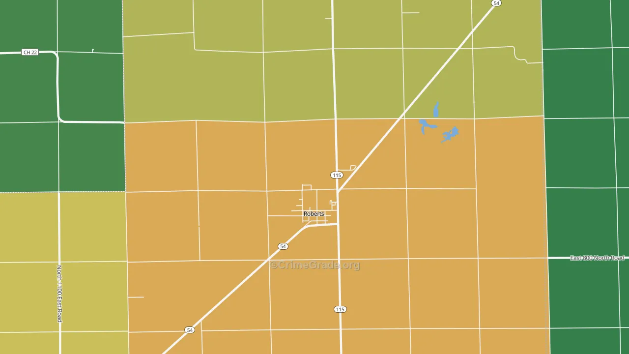 60962, IL Map of Vehicle Theft Rates
