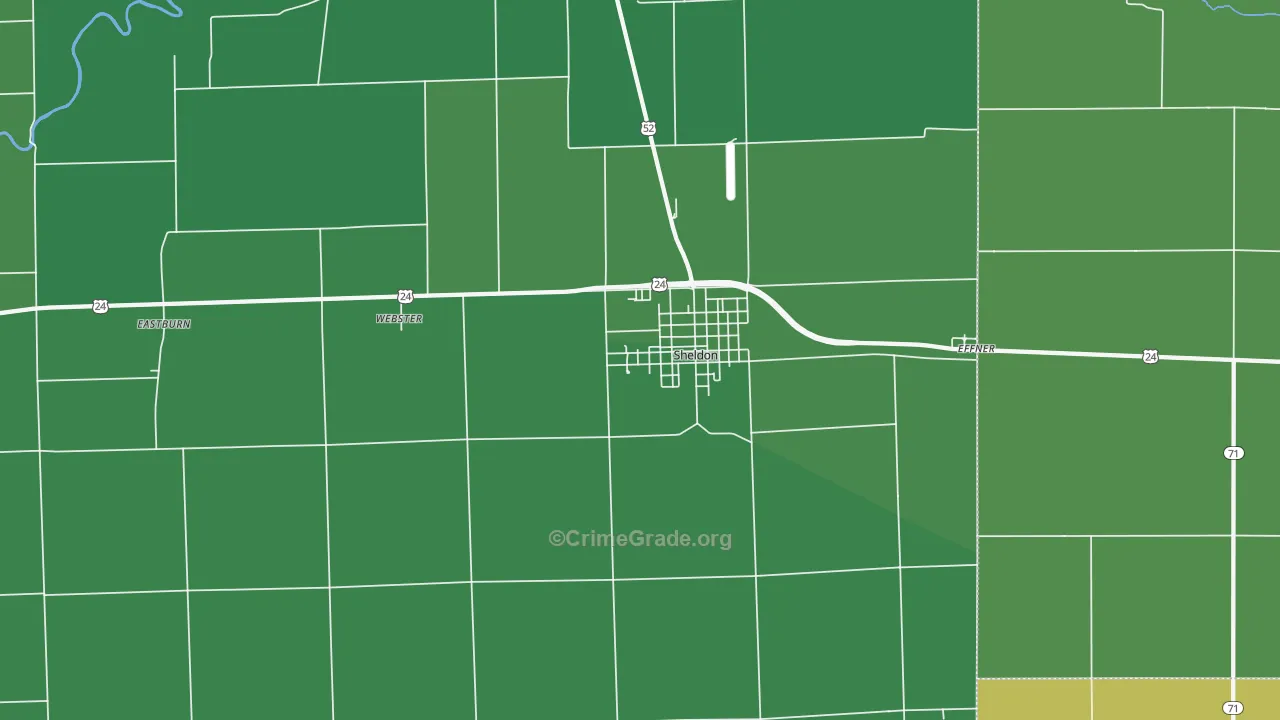 60966, IL Map of Vehicle Theft Rates