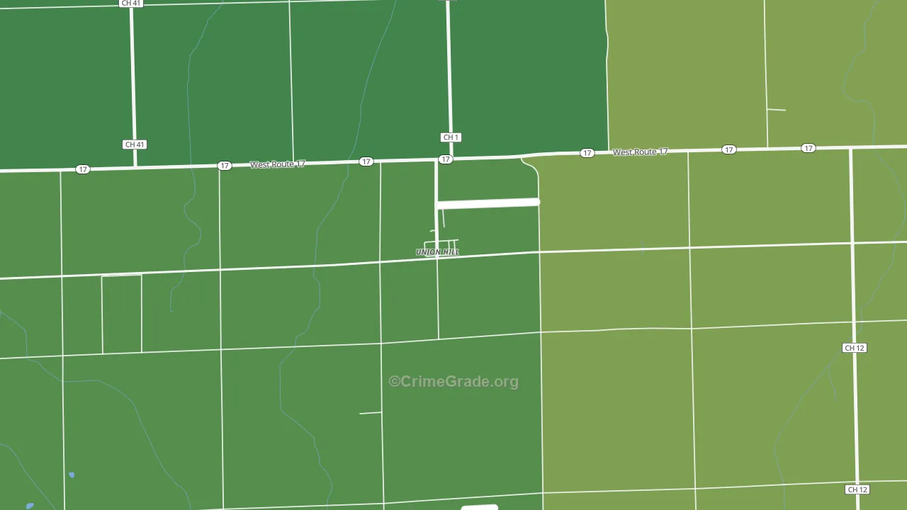 60969, IL Map of Vehicle Theft Rates