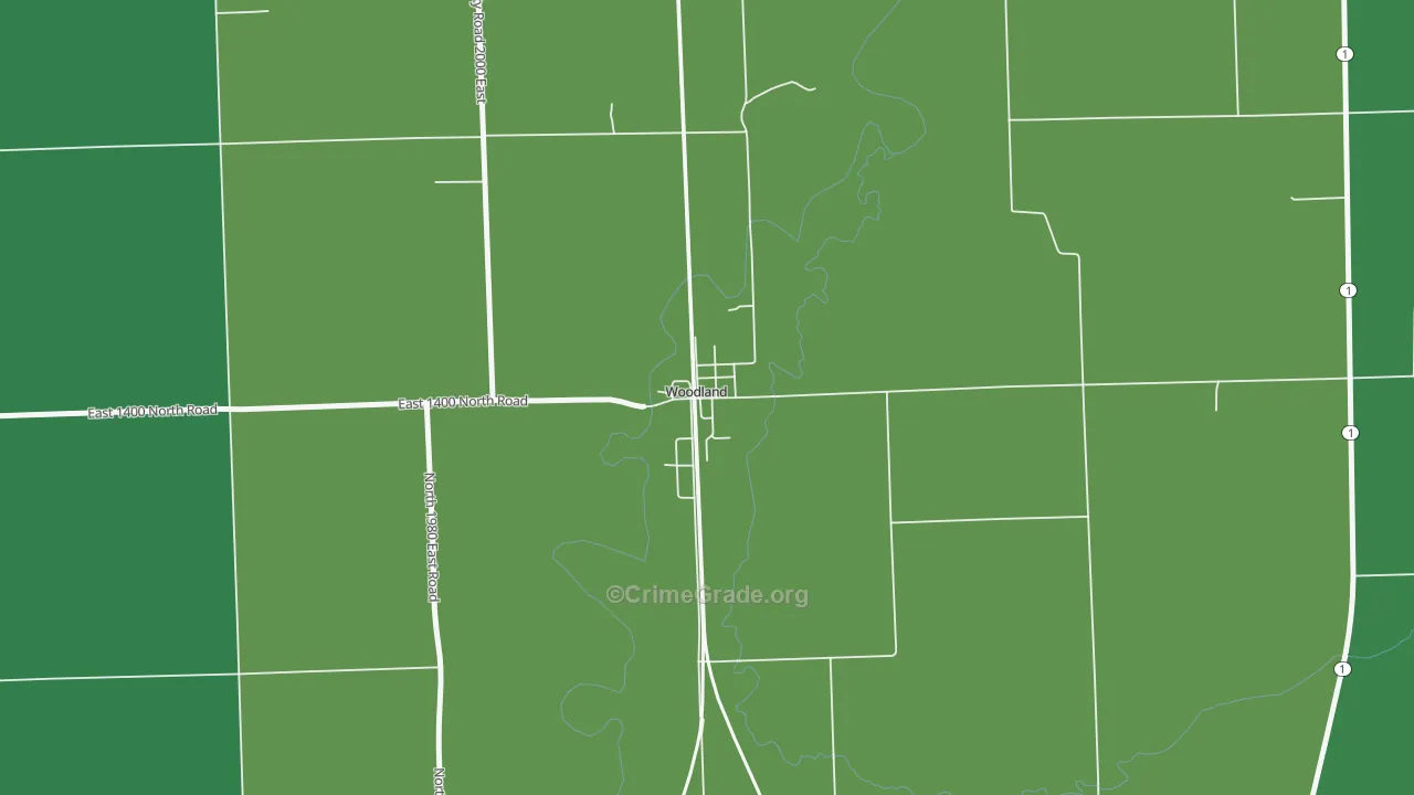 60974, IL Map of Vehicle Theft Rates