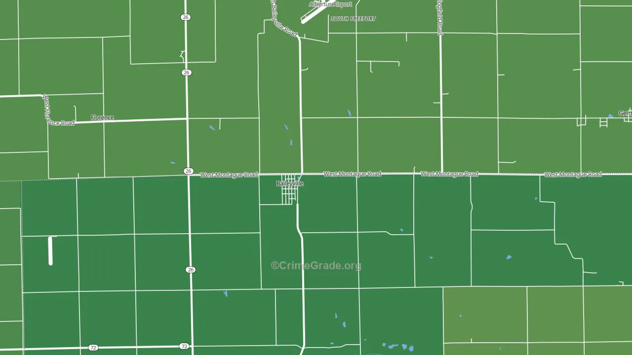 61007, IL Map of Vehicle Theft Rates