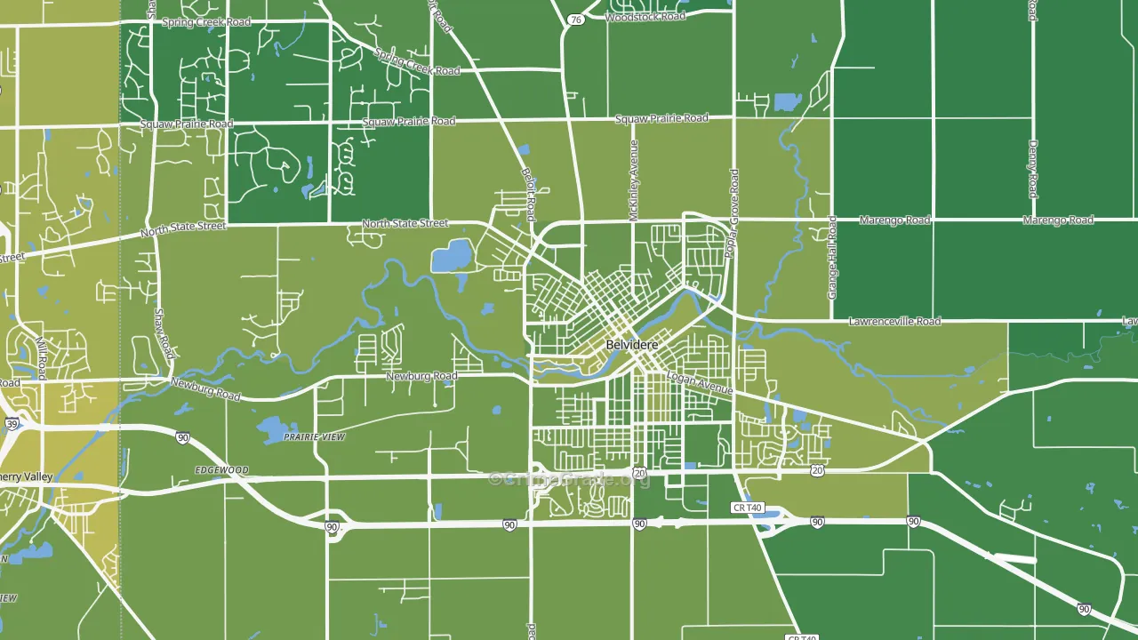 61008, IL Map of Vehicle Theft Rates