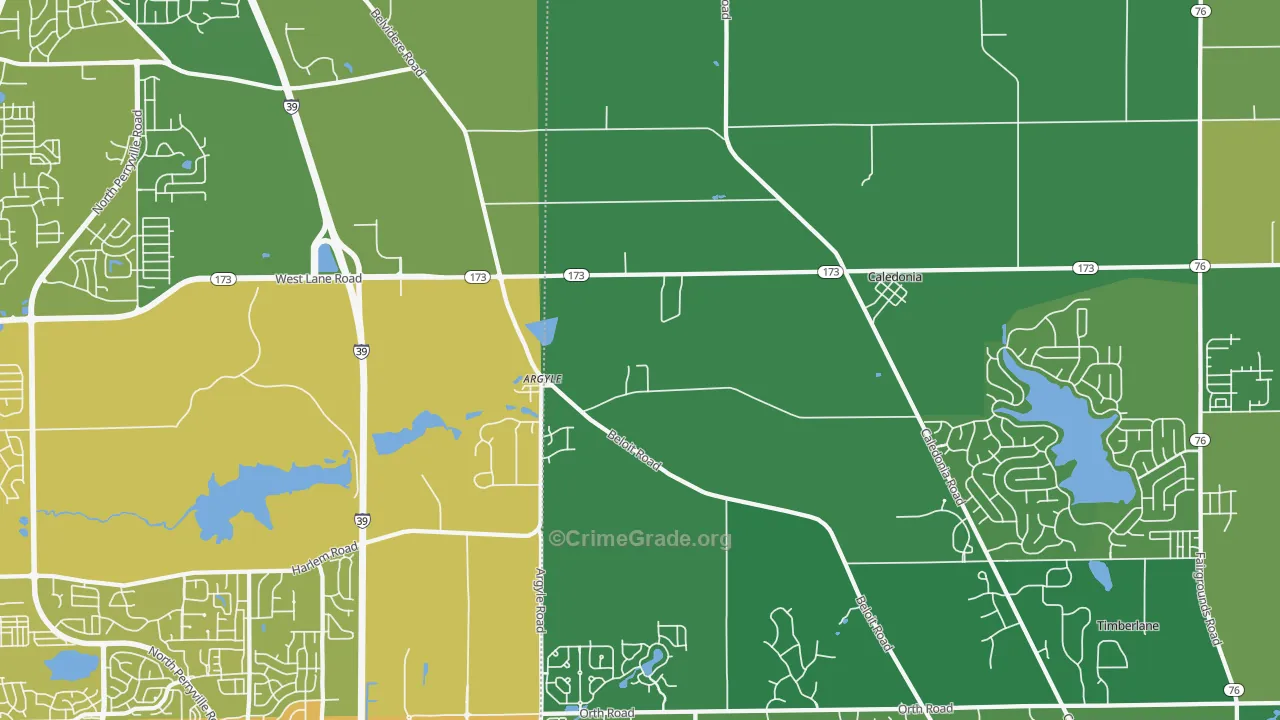 61011, IL Map of Vehicle Theft Rates