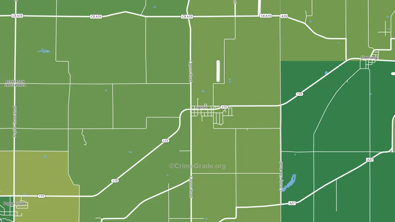61012, IL Map of Vehicle Theft Rates