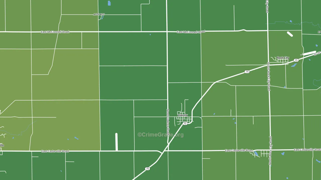 61018, IL Map of Vehicle Theft Rates