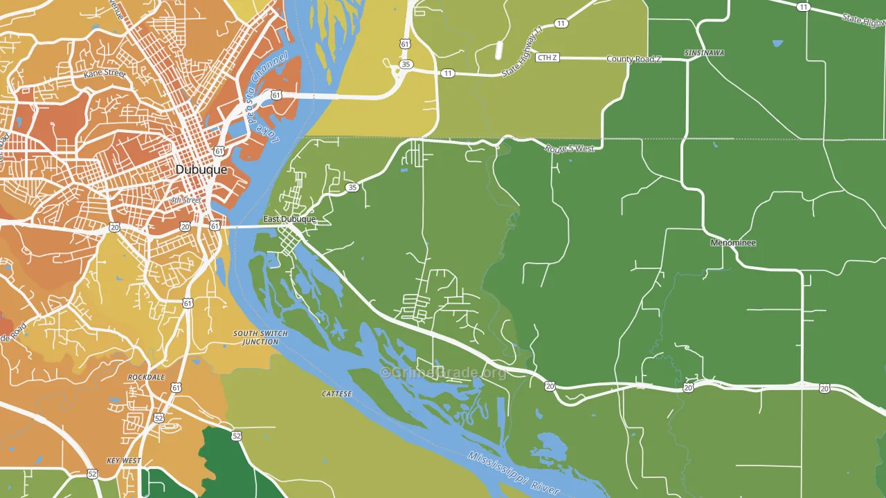 61025, IL Map of Vehicle Theft Rates