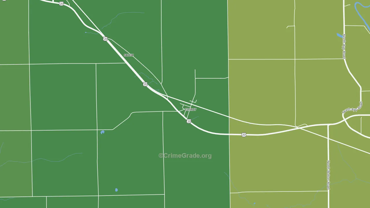 61027, IL Map of Vehicle Theft Rates