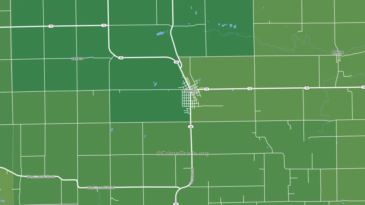 61030, IL Map of Vehicle Theft Rates