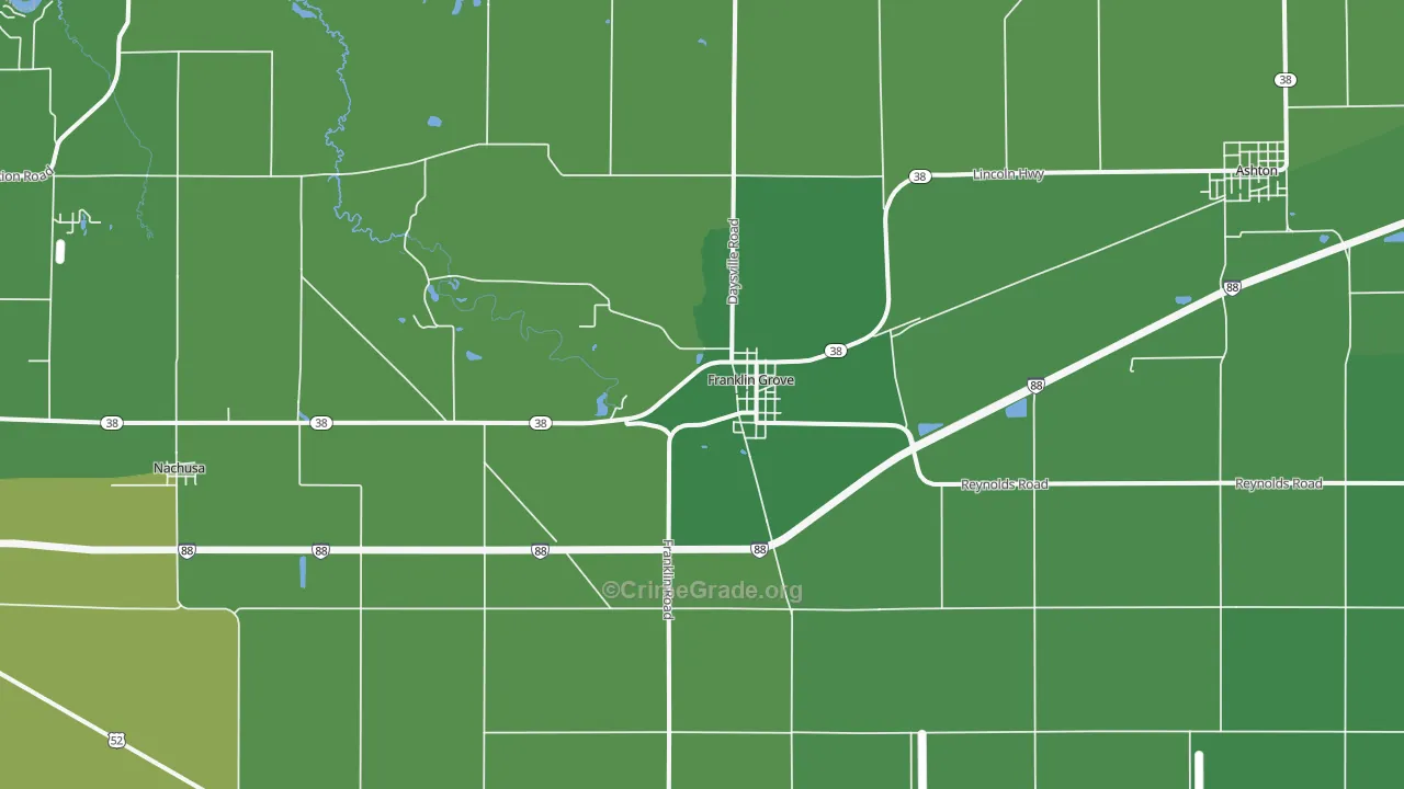 61031, IL Map of Vehicle Theft Rates