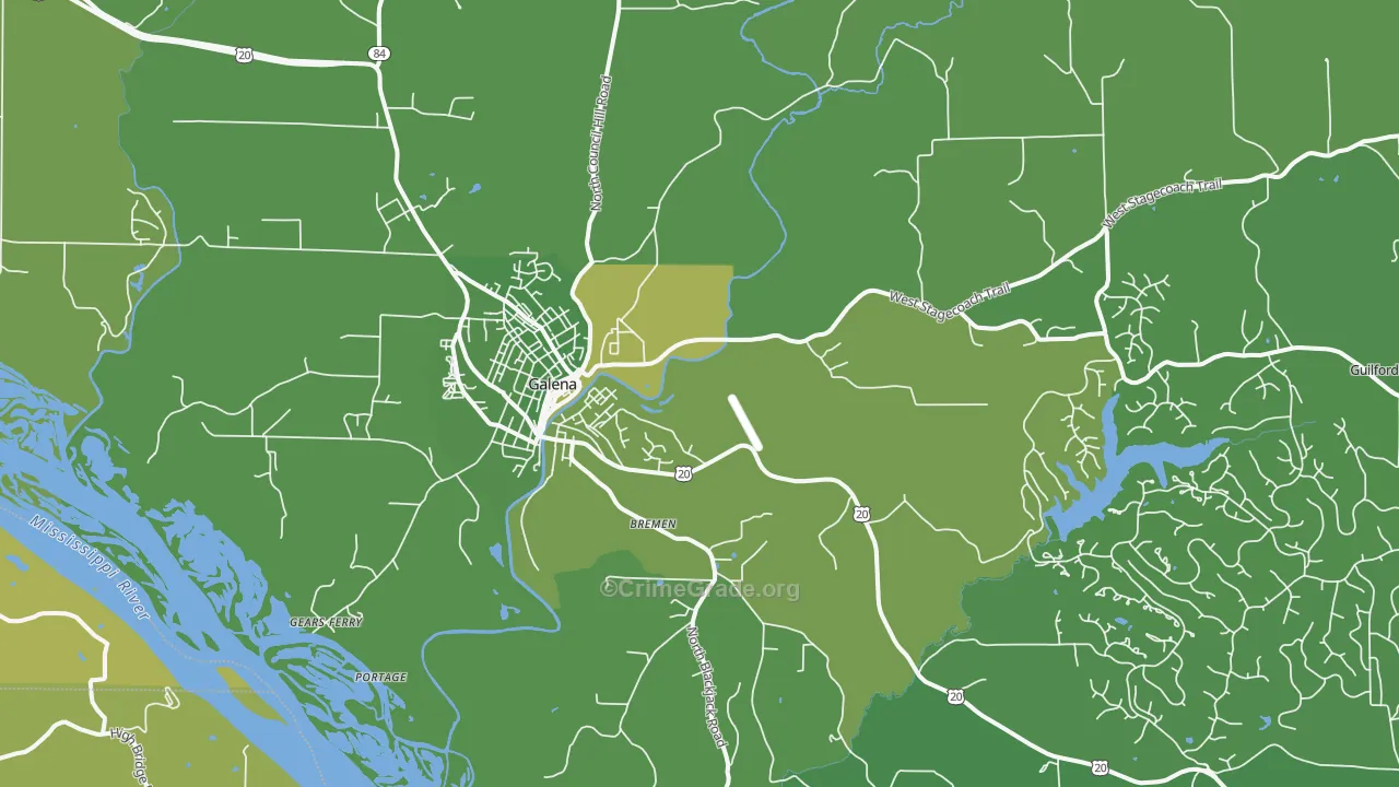 61036, IL Map of Vehicle Theft Rates