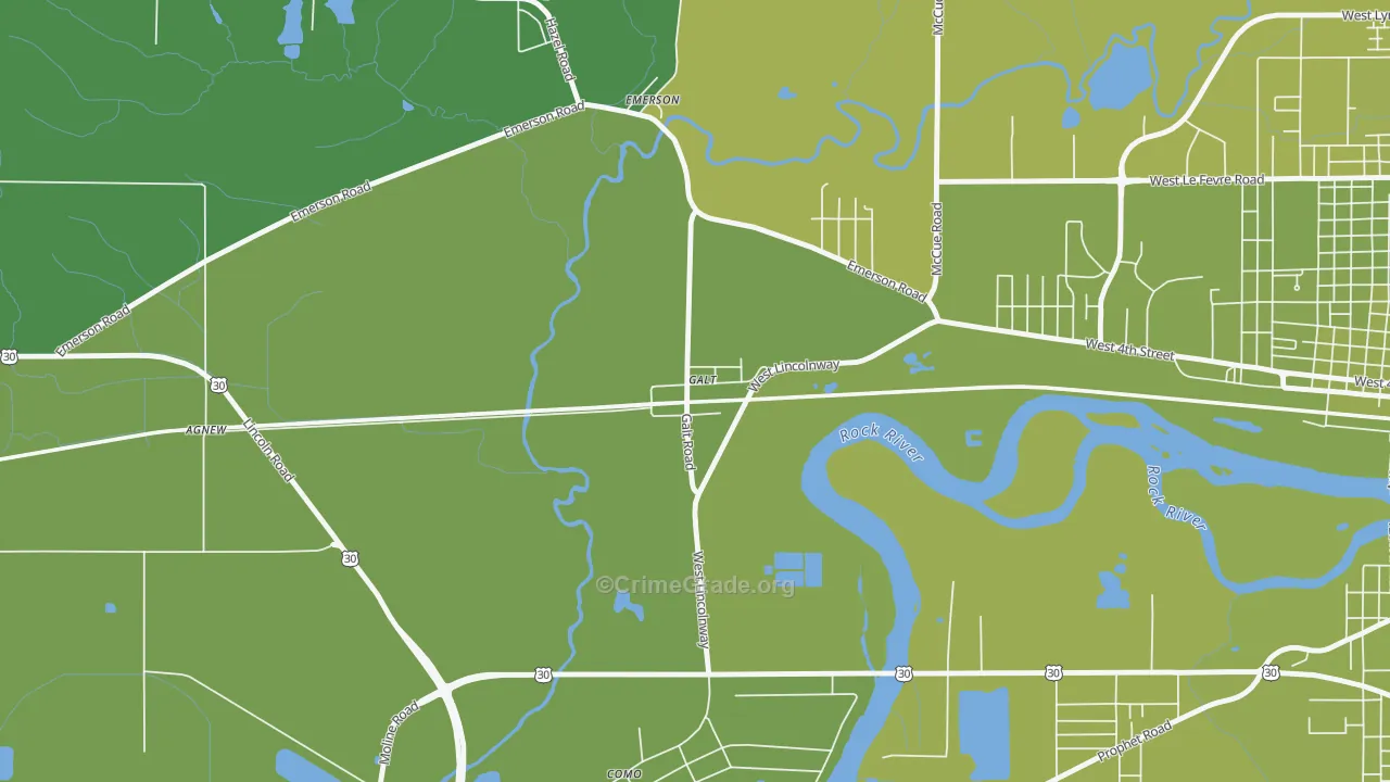 61037, IL Map of Vehicle Theft Rates
