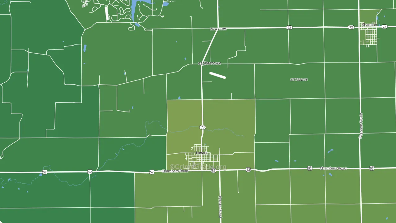 61046, IL Map of Vehicle Theft Rates