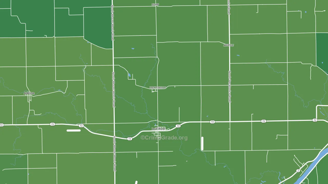 61047, IL Map of Vehicle Theft Rates