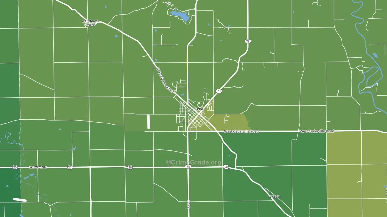 61048, IL Map of Vehicle Theft Rates