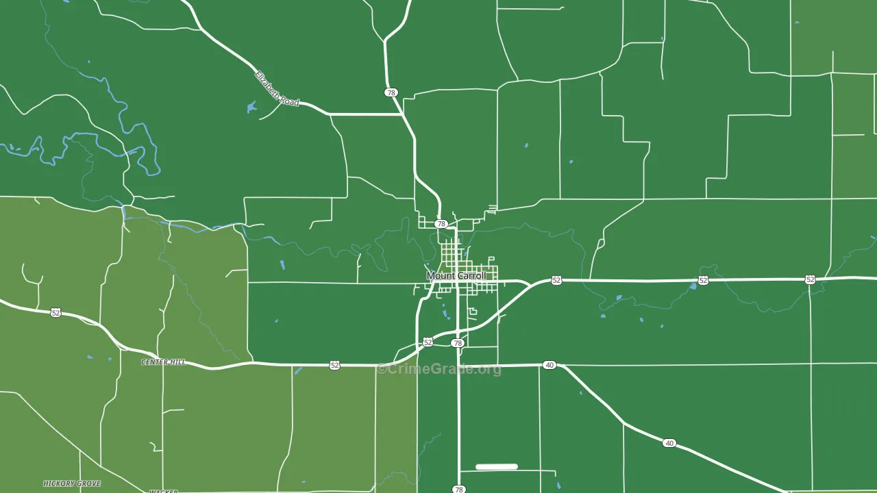 61053, IL Map of Vehicle Theft Rates