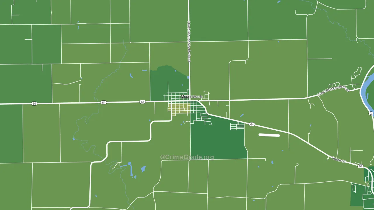61054, IL Map of Vehicle Theft Rates