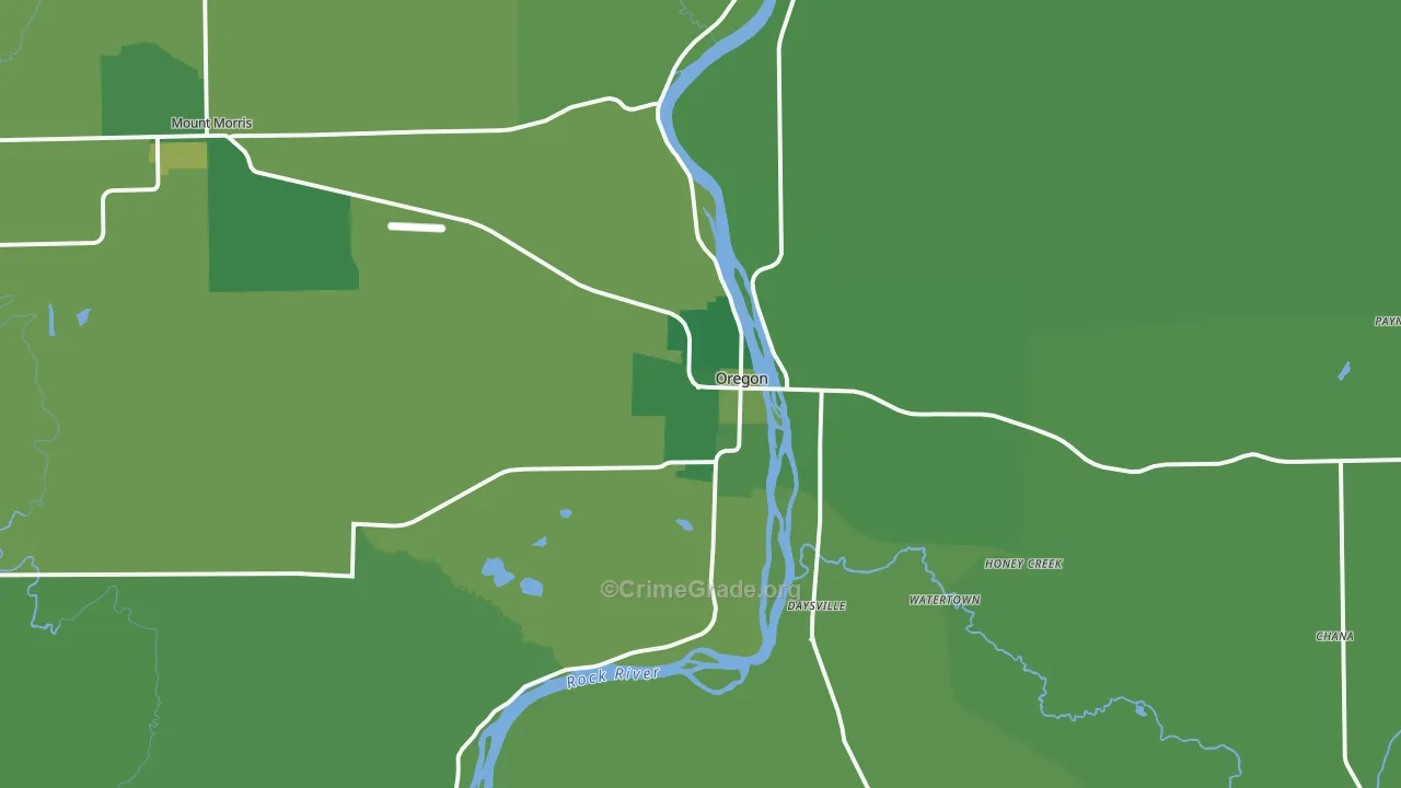 61061, IL Map of Vehicle Theft Rates