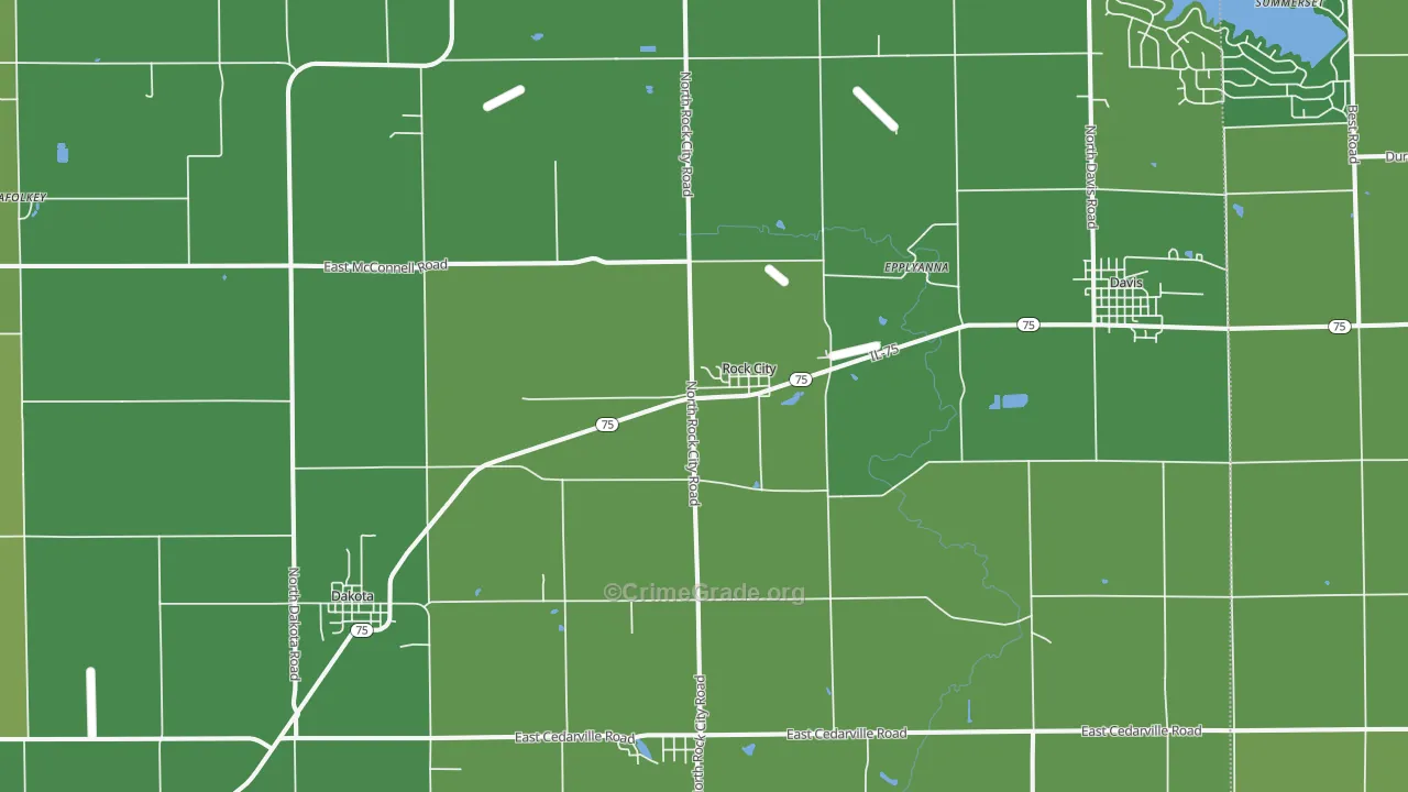 61070, IL Map of Vehicle Theft Rates