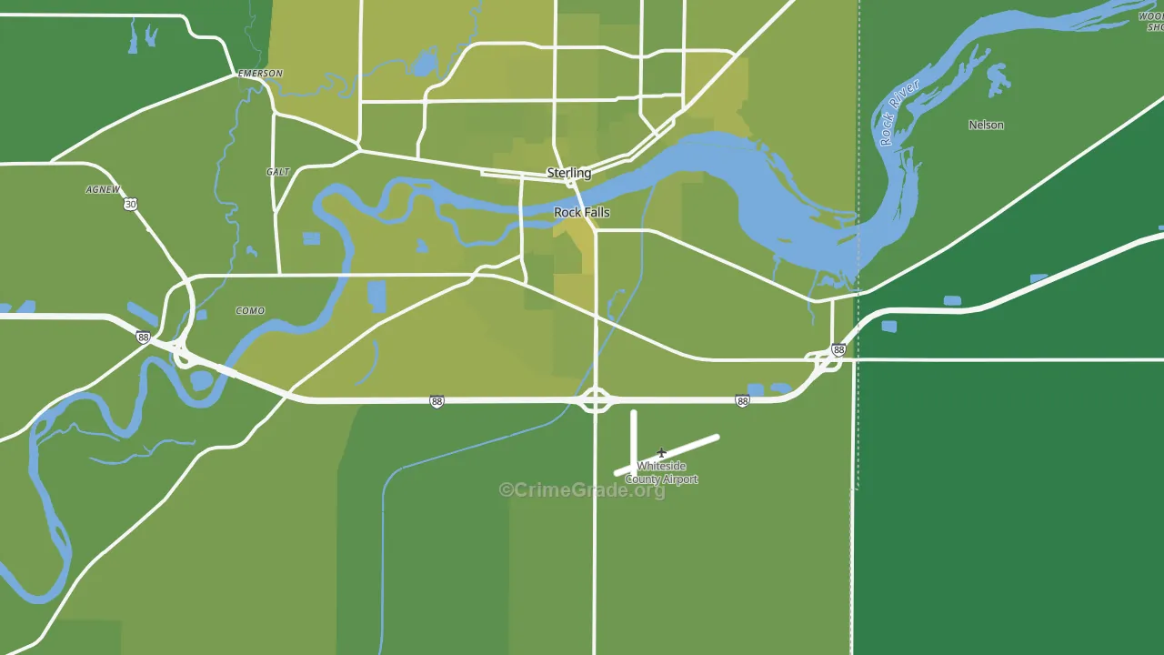61071, IL Map of Vehicle Theft Rates