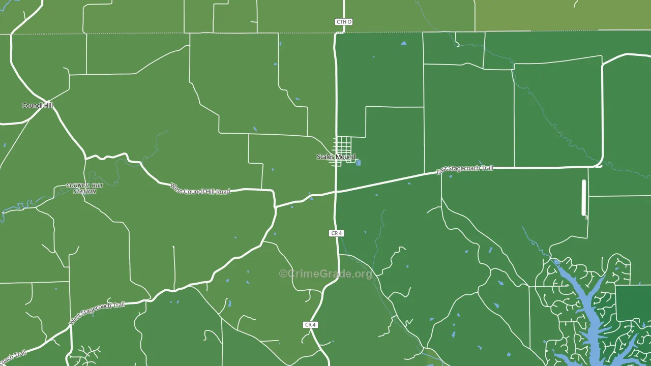 61075, IL Map of Vehicle Theft Rates
