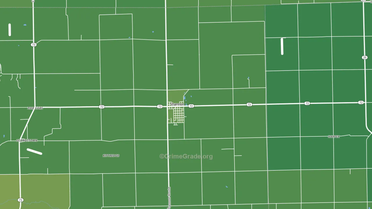 61078, IL Map of Vehicle Theft Rates