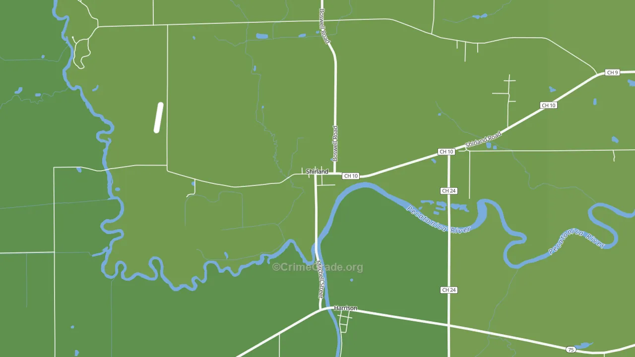 61079, IL Map of Vehicle Theft Rates