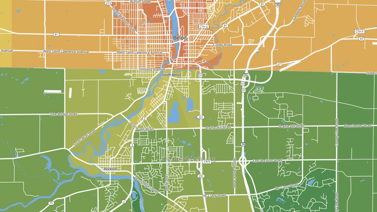 61080, IL Map of Vehicle Theft Rates