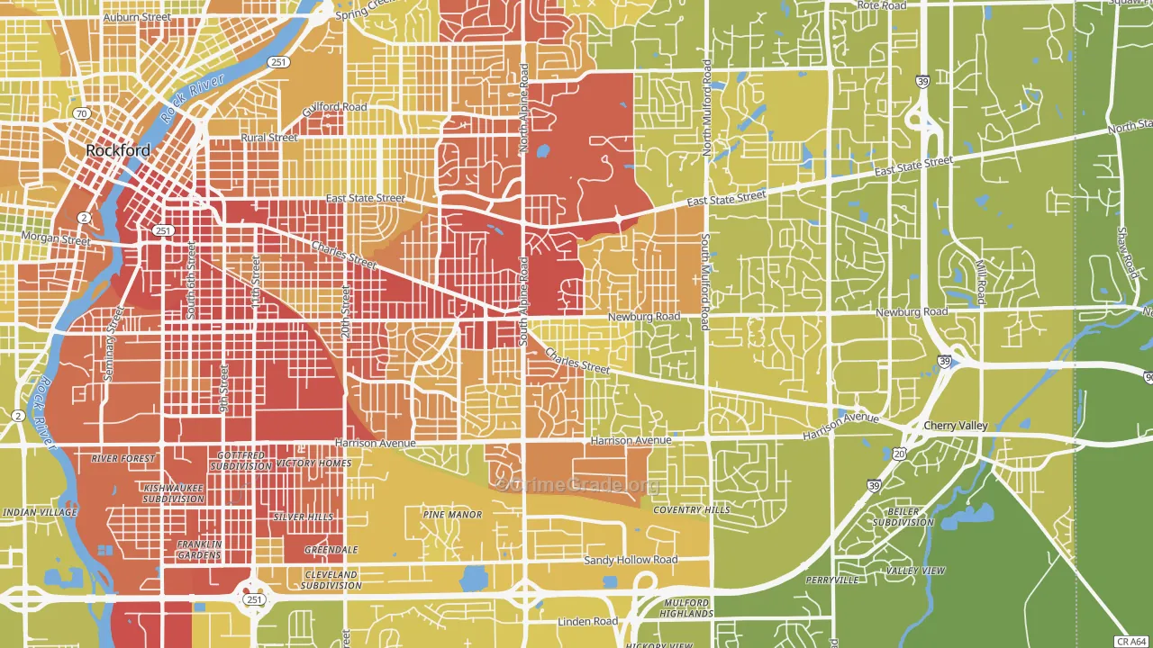 61108, IL Map of Vehicle Theft Rates