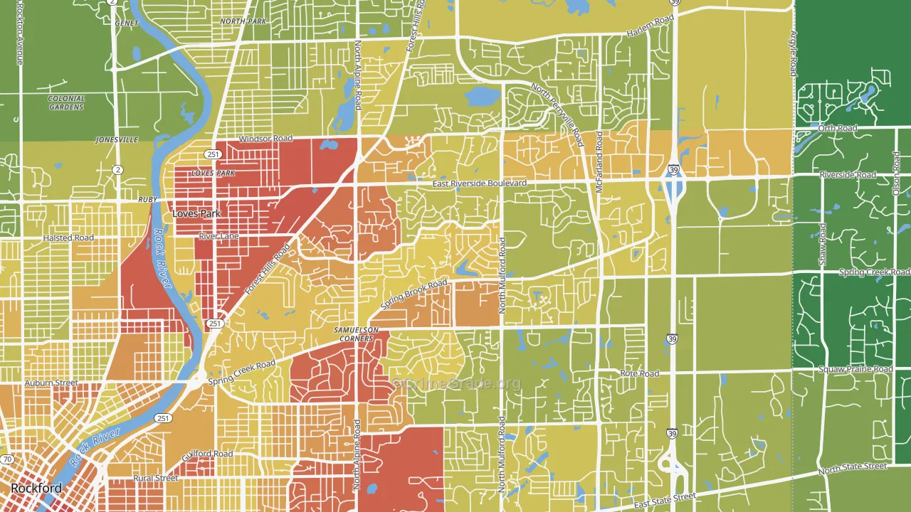 61114, IL Map of Vehicle Theft Rates