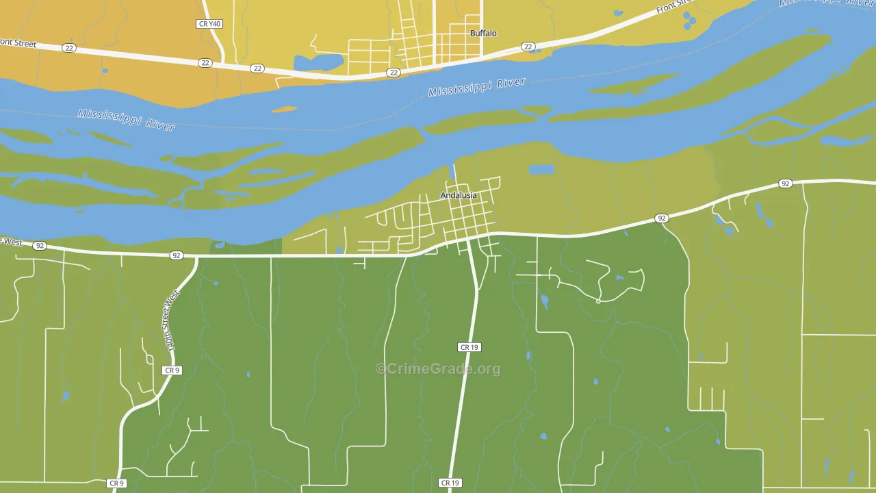 61232, IL Map of Vehicle Theft Rates