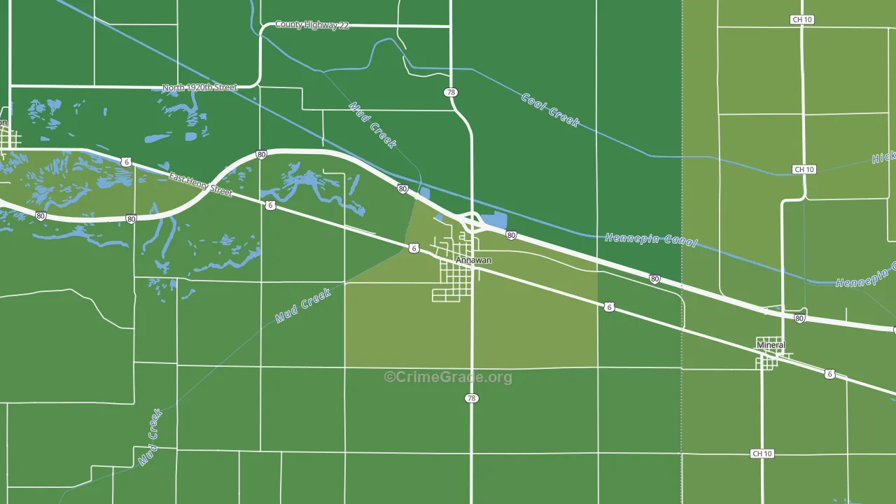 61234, IL Map of Vehicle Theft Rates