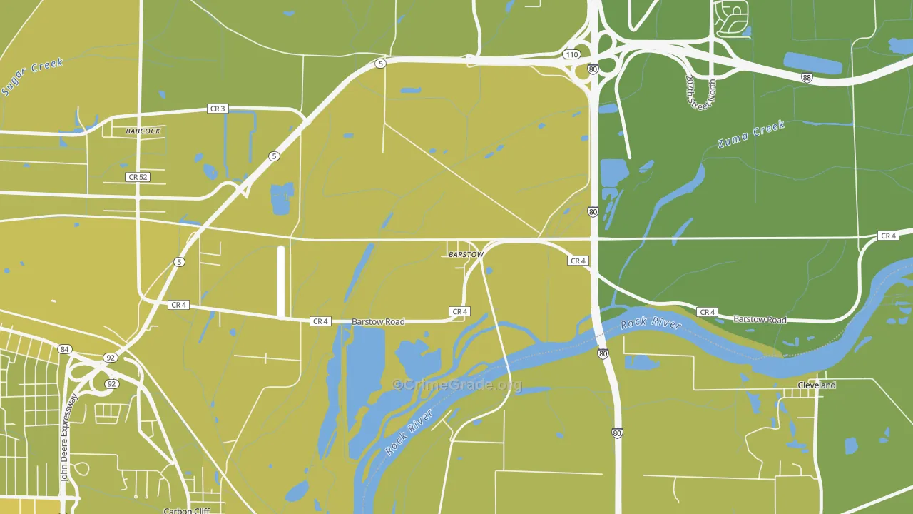 61236, IL Map of Vehicle Theft Rates