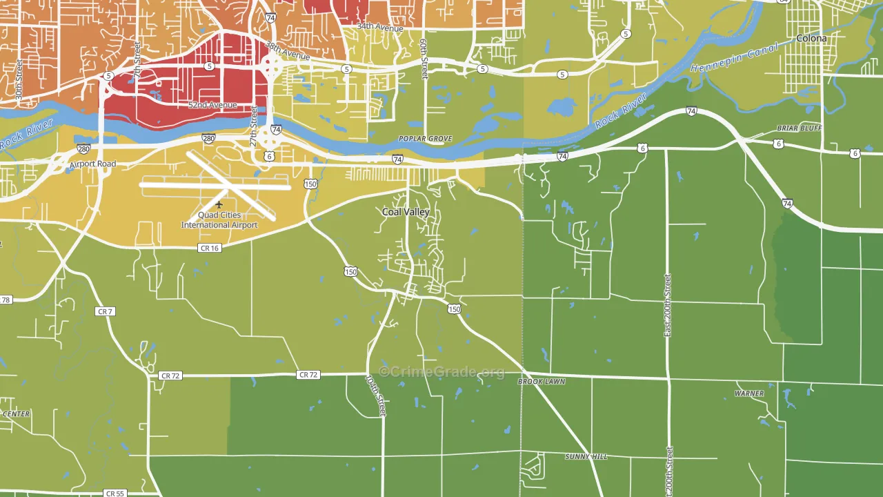 61240, IL Map of Vehicle Theft Rates