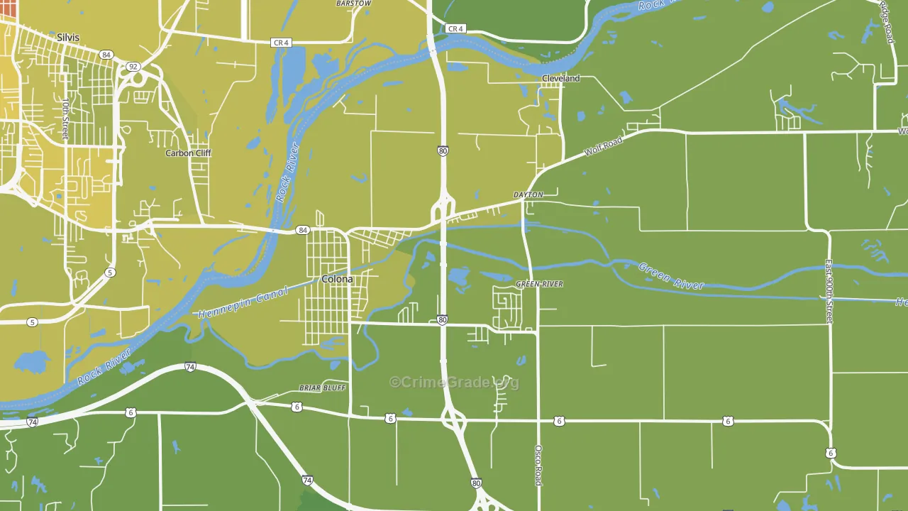 61241, IL Map of Vehicle Theft Rates