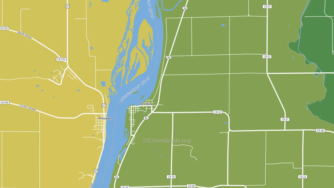 61242, IL Map of Vehicle Theft Rates