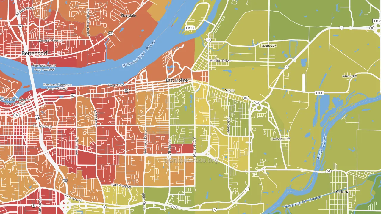 61244, IL Map of Vehicle Theft Rates
