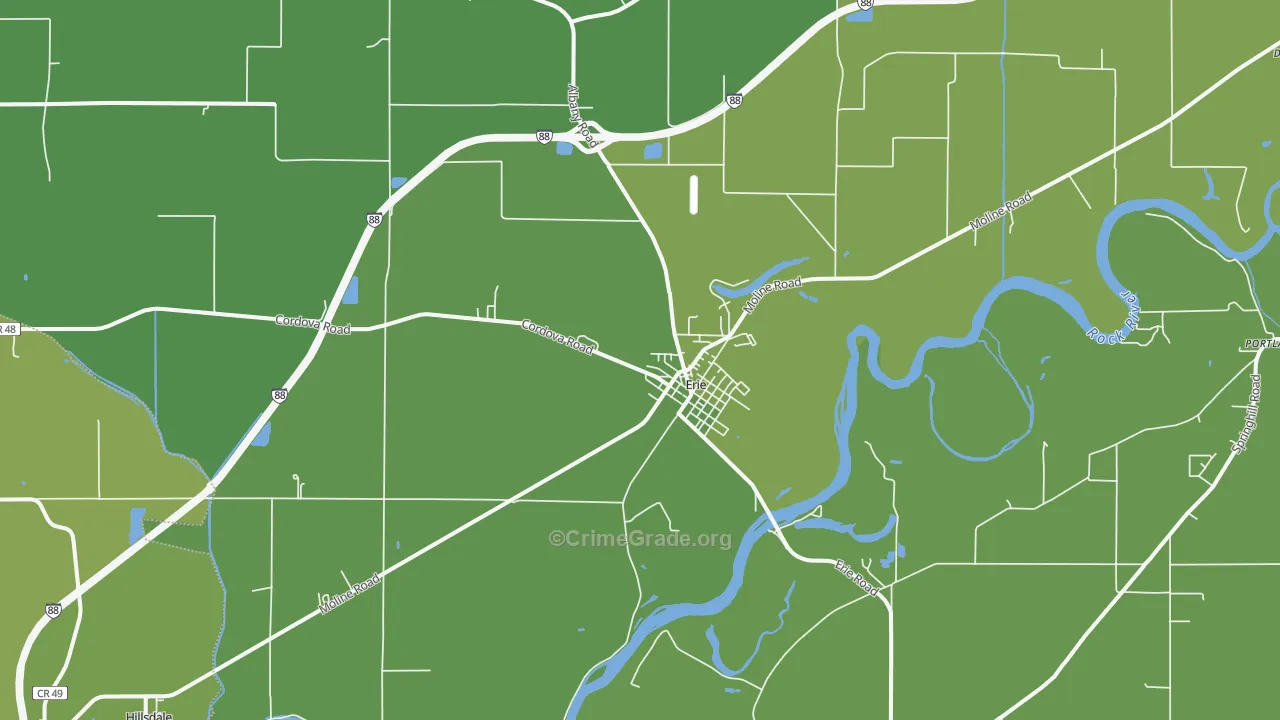 61250, IL Map of Vehicle Theft Rates