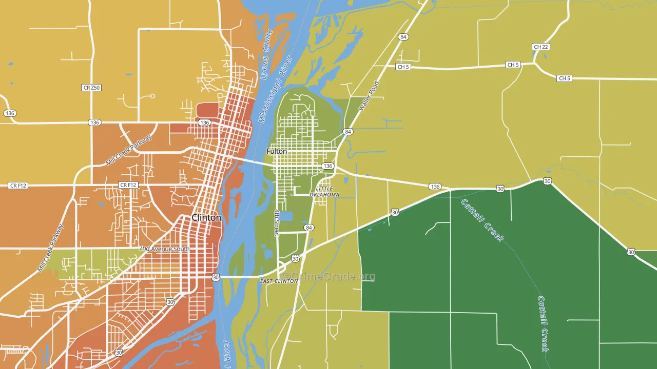 61252, IL Map of Vehicle Theft Rates