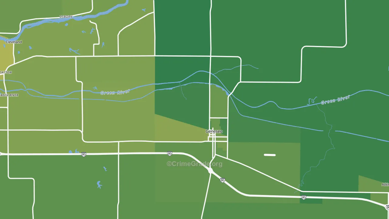 61254, IL Map of Vehicle Theft Rates