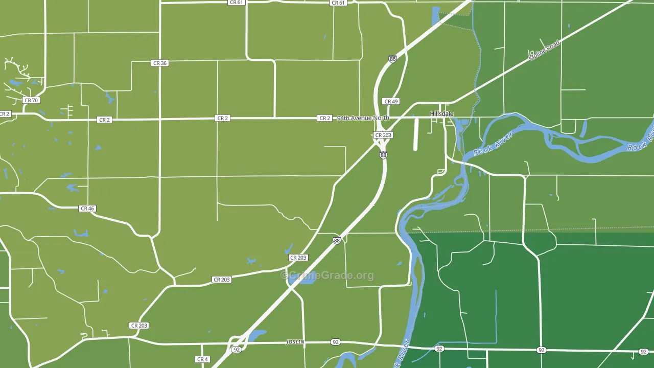 61257, IL Map of Vehicle Theft Rates