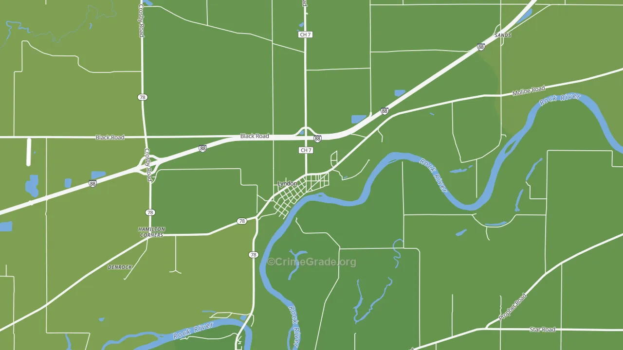61261, IL Map of Vehicle Theft Rates