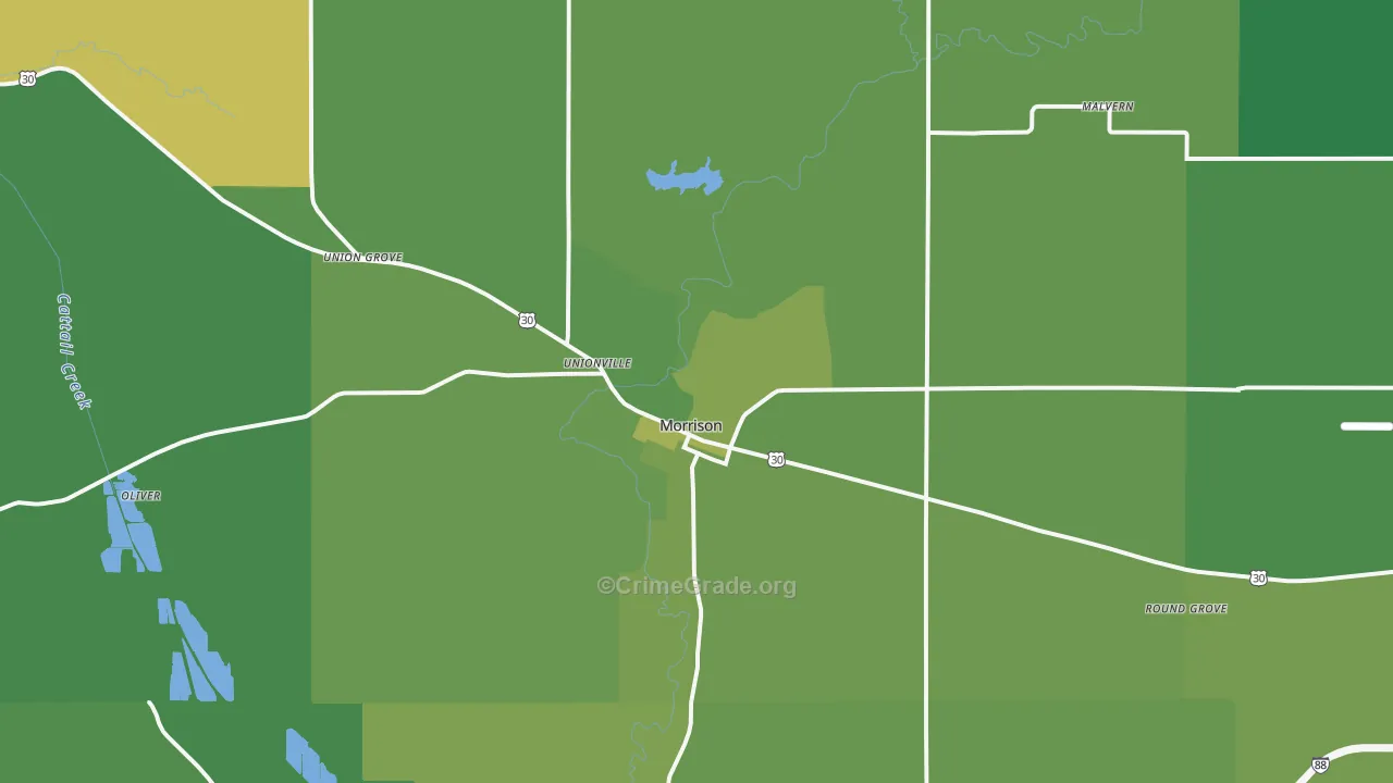 61270, IL Map of Vehicle Theft Rates