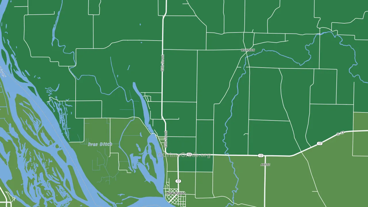 61272, IL Map of Vehicle Theft Rates