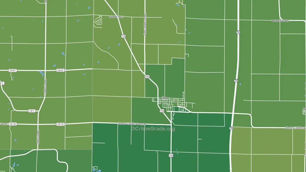 61273, IL Map of Vehicle Theft Rates