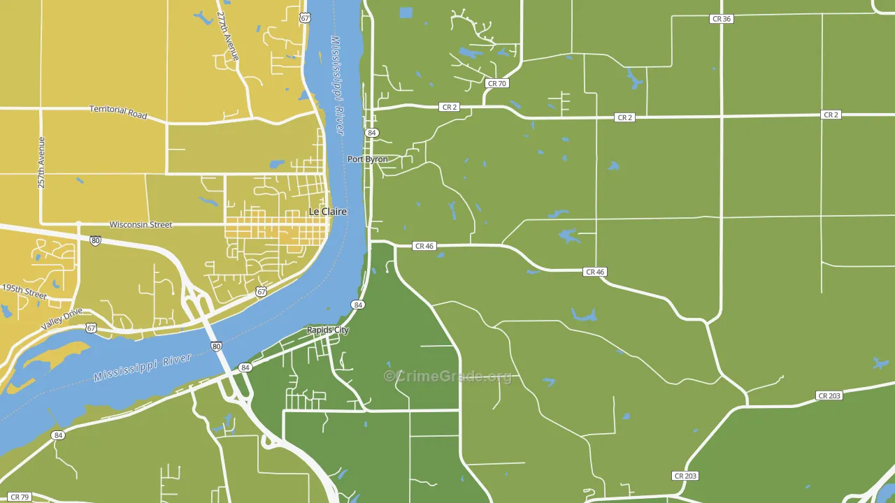 61275, IL Map of Vehicle Theft Rates