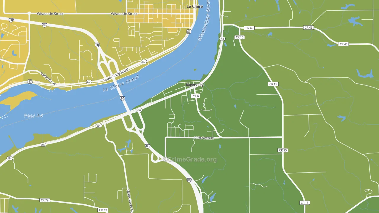 61278, IL Map of Vehicle Theft Rates