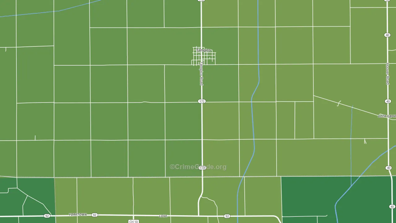 61283, IL Map of Vehicle Theft Rates